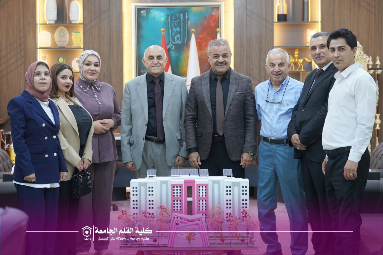 برزنجي يستقبل وفدًا من أساتذة وطلبة قسم الهندسة ويثمّن مشروعهم المعماري المستدام في يوم المهندس الوطني