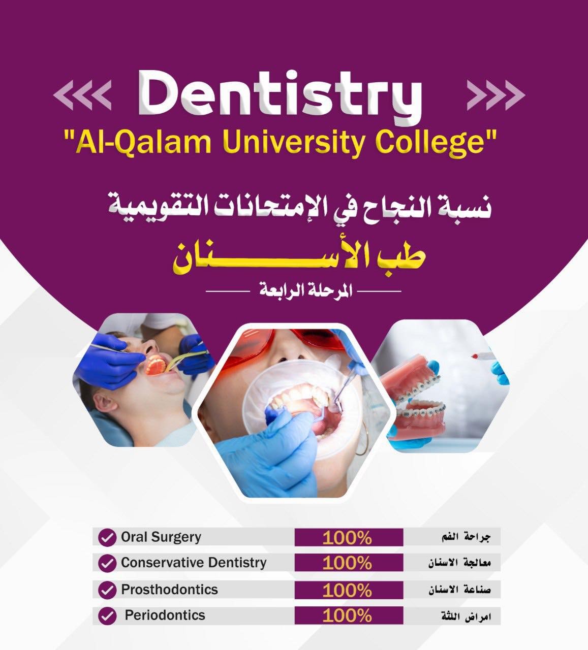 كلية القلم الجامعة تسجل إنجازًا جديدًا في الامتحانات التقويمية لطلبتها