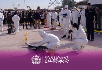 جامعة القلم تنظم ورشة تطبيقية بالتعاون مع مديرية تحقيقات الأدلة الجنائية حول تقنيات كشف مسرح الجريمة