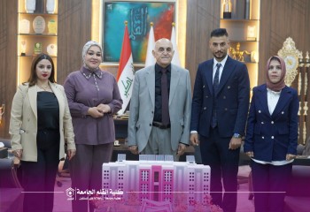 برزنجي يستقبل وفدًا من أساتذة وطلبة قسم الهندسة ويثمّن مشروعهم المعماري المستدام في يوم المهندس الوطني